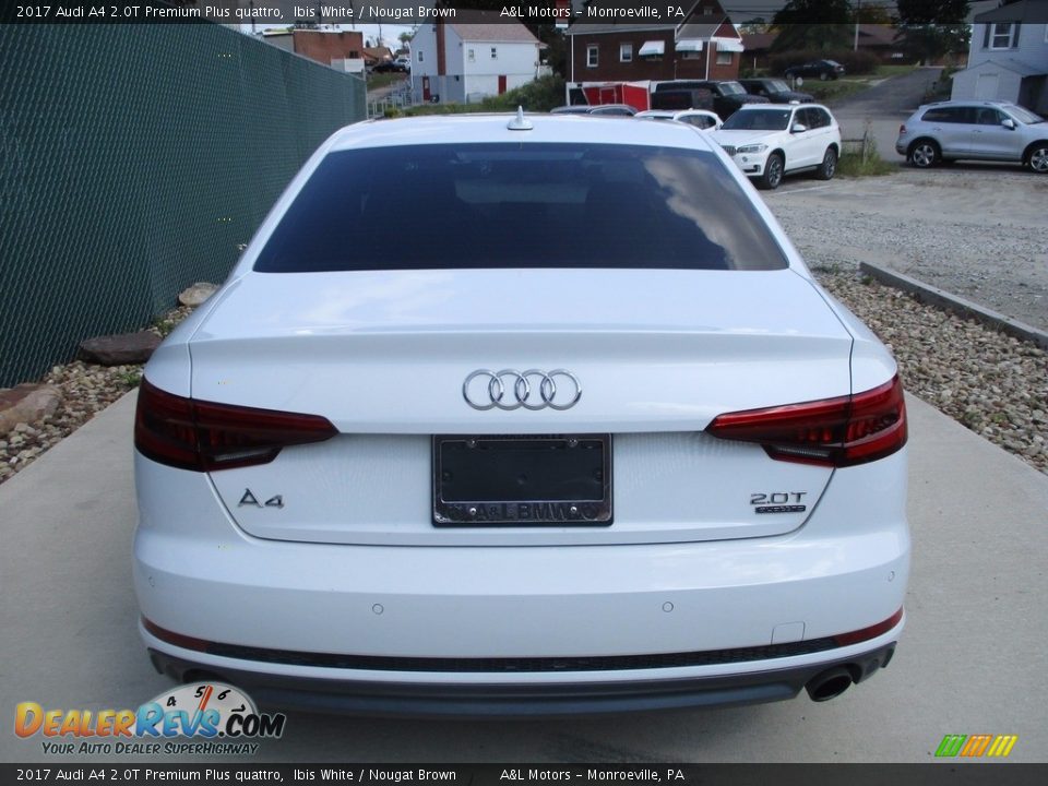 2017 Audi A4 2.0T Premium Plus quattro Ibis White / Nougat Brown Photo #4