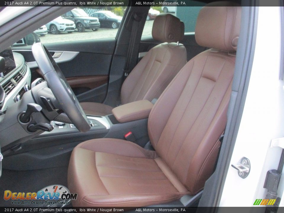 2017 Audi A4 2.0T Premium Plus quattro Ibis White / Nougat Brown Photo #12