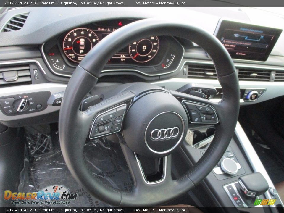 2017 Audi A4 2.0T Premium Plus quattro Ibis White / Nougat Brown Photo #14