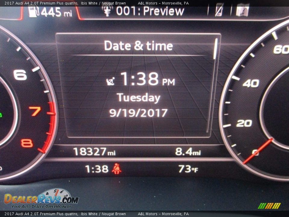 2017 Audi A4 2.0T Premium Plus quattro Ibis White / Nougat Brown Photo #20