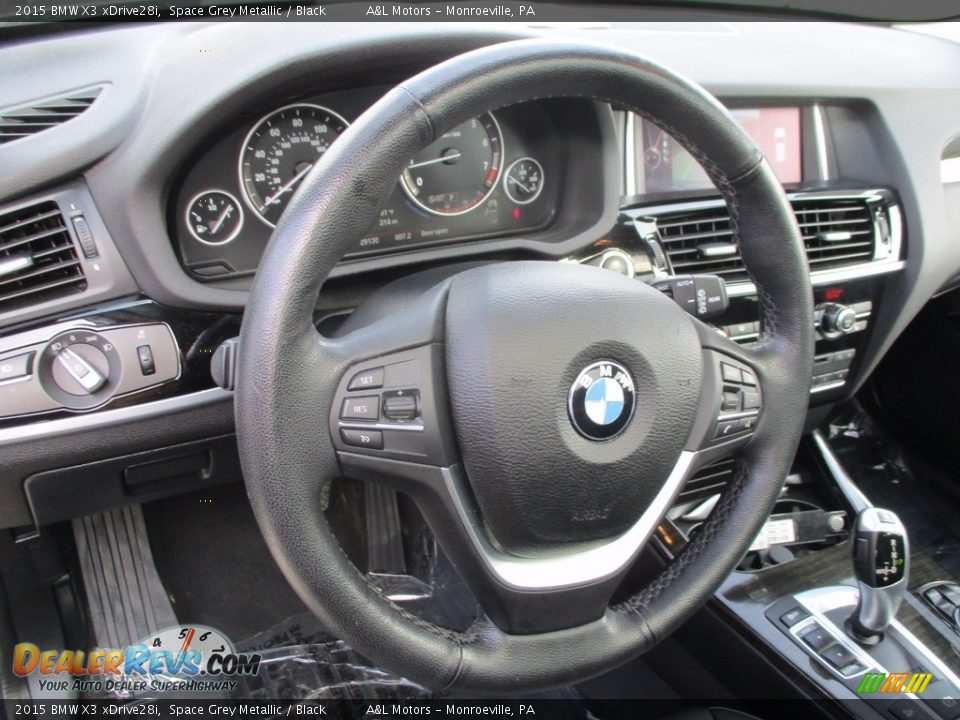 2015 BMW X3 xDrive28i Space Grey Metallic / Black Photo #14