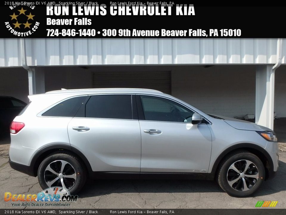 2018 Kia Sorento EX V6 AWD Sparkling Silver / Black Photo #1
