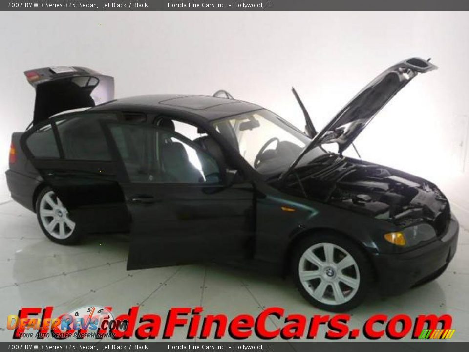 2002 BMW 3 Series 325i Sedan Jet Black / Black Photo #7