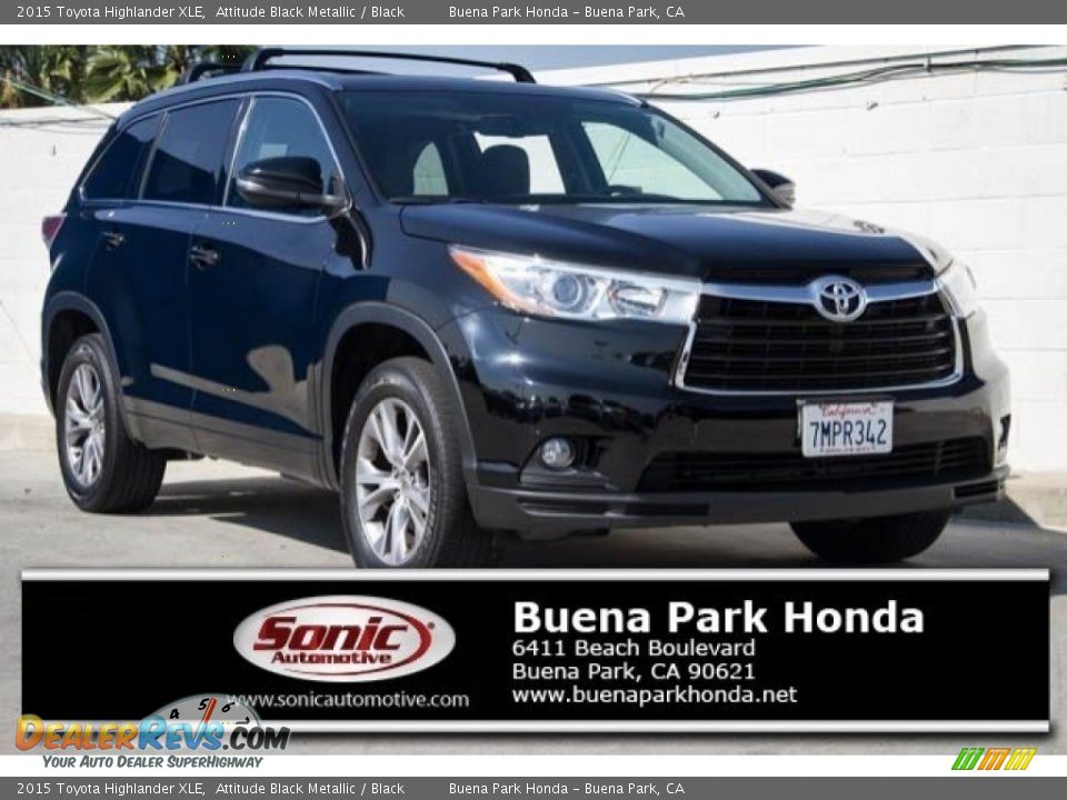 2015 Toyota Highlander XLE Attitude Black Metallic / Black Photo #1