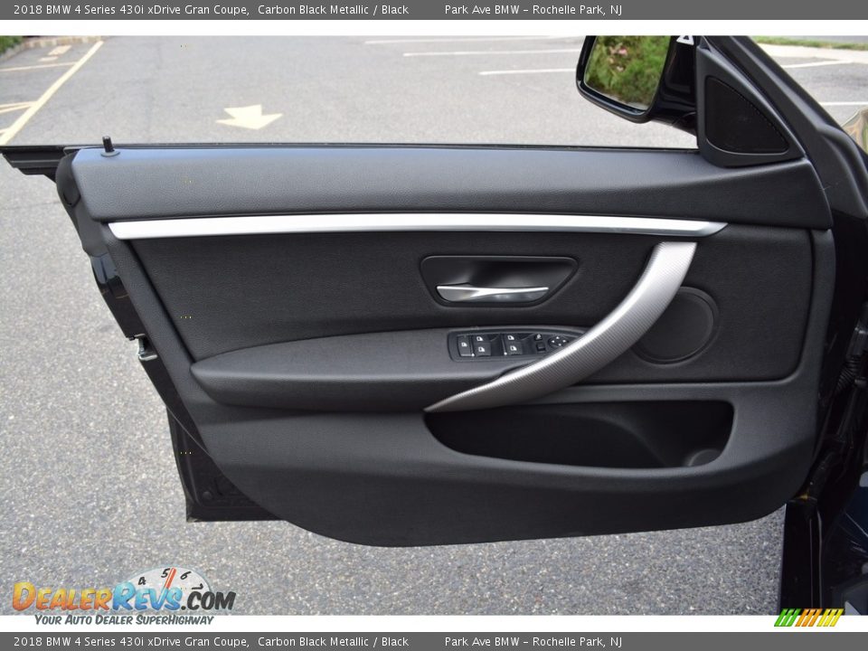 2018 BMW 4 Series 430i xDrive Gran Coupe Carbon Black Metallic / Black Photo #8