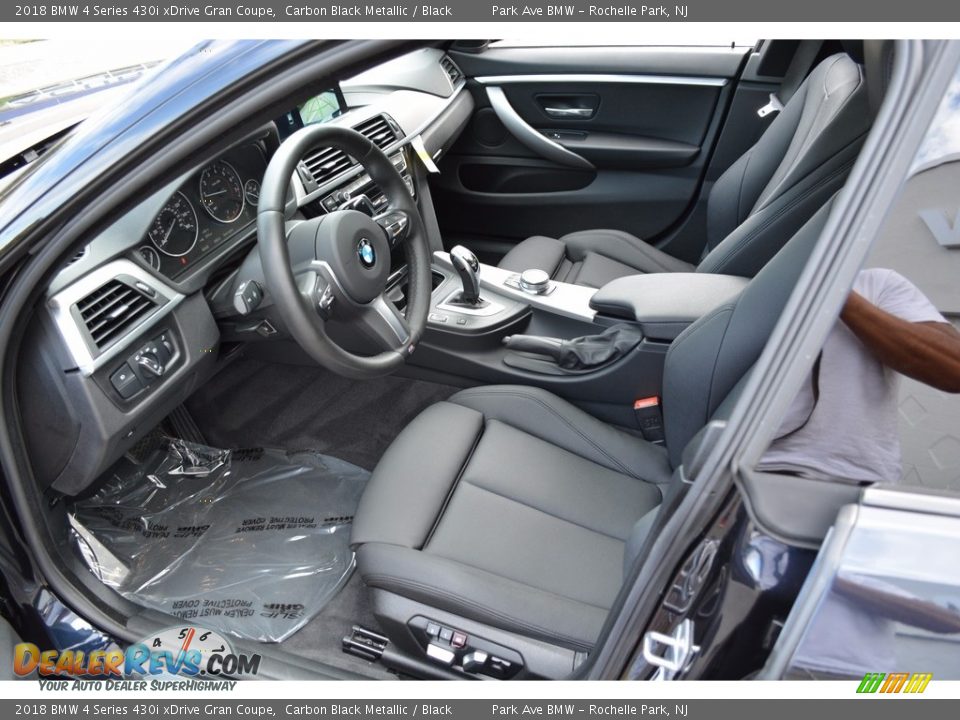 2018 BMW 4 Series 430i xDrive Gran Coupe Carbon Black Metallic / Black Photo #10