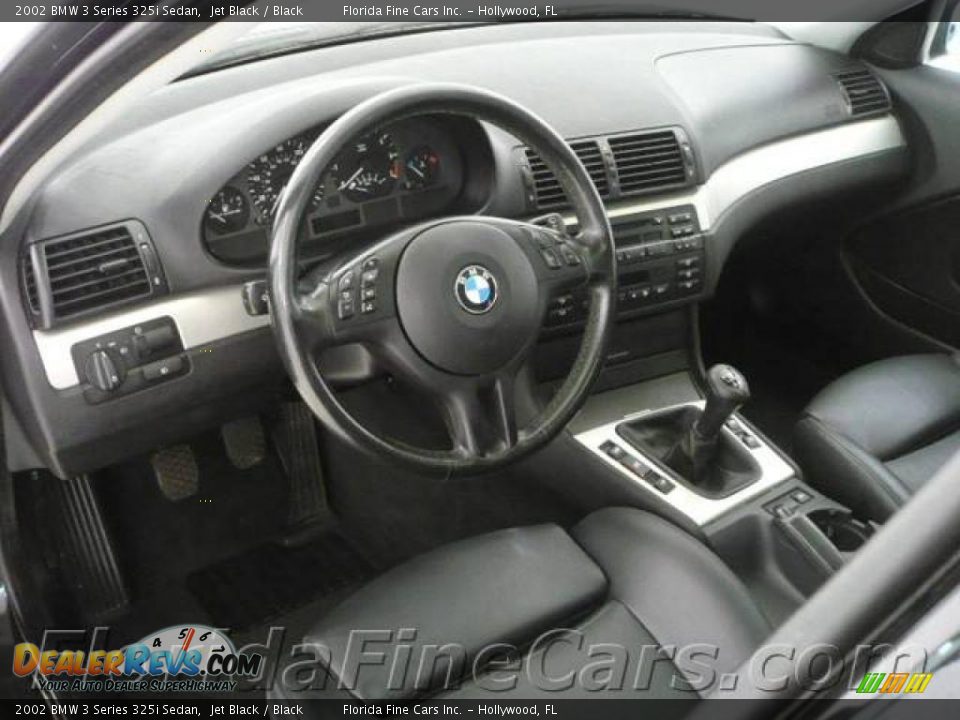2002 BMW 3 Series 325i Sedan Jet Black / Black Photo #12
