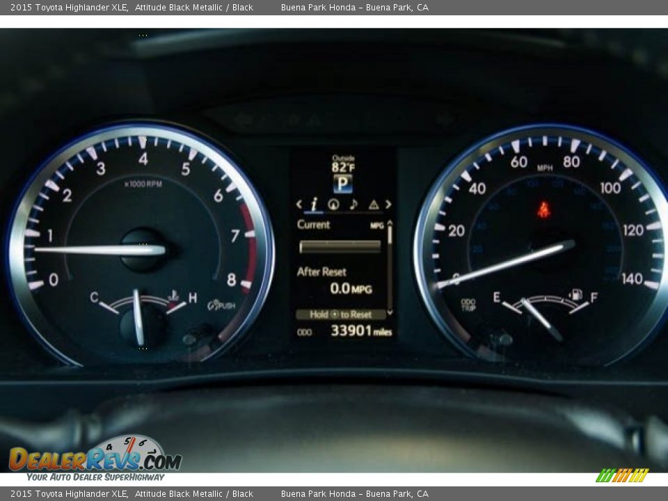 2015 Toyota Highlander XLE Attitude Black Metallic / Black Photo #25