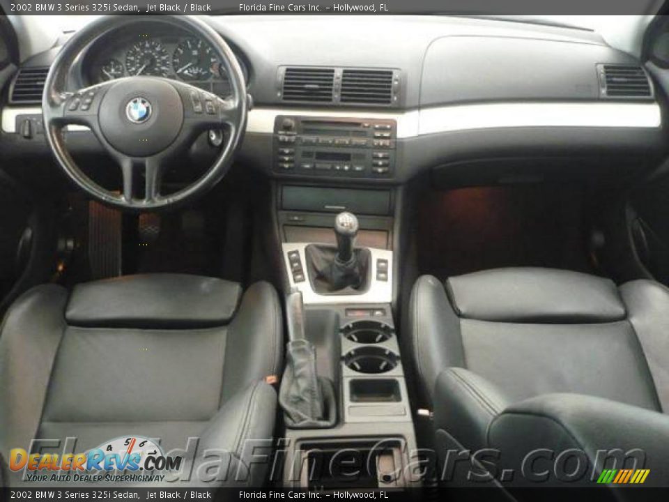 2002 BMW 3 Series 325i Sedan Jet Black / Black Photo #15