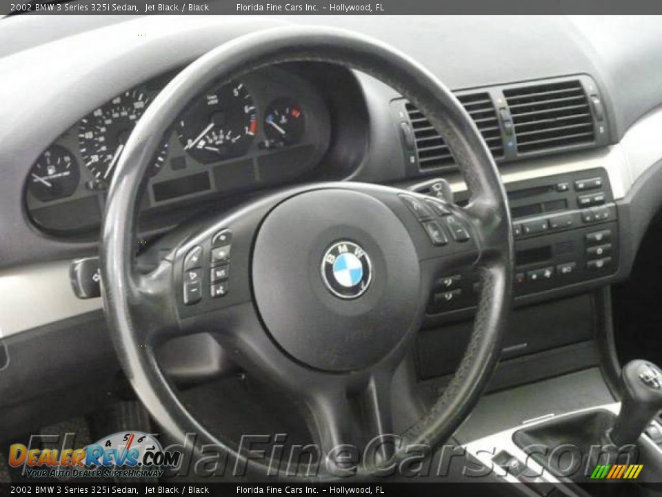 2002 BMW 3 Series 325i Sedan Jet Black / Black Photo #16