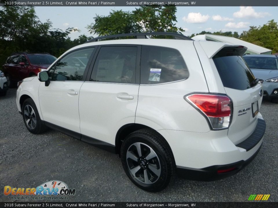2018 Subaru Forester 2.5i Limited Crystal White Pearl / Platinum Photo #9