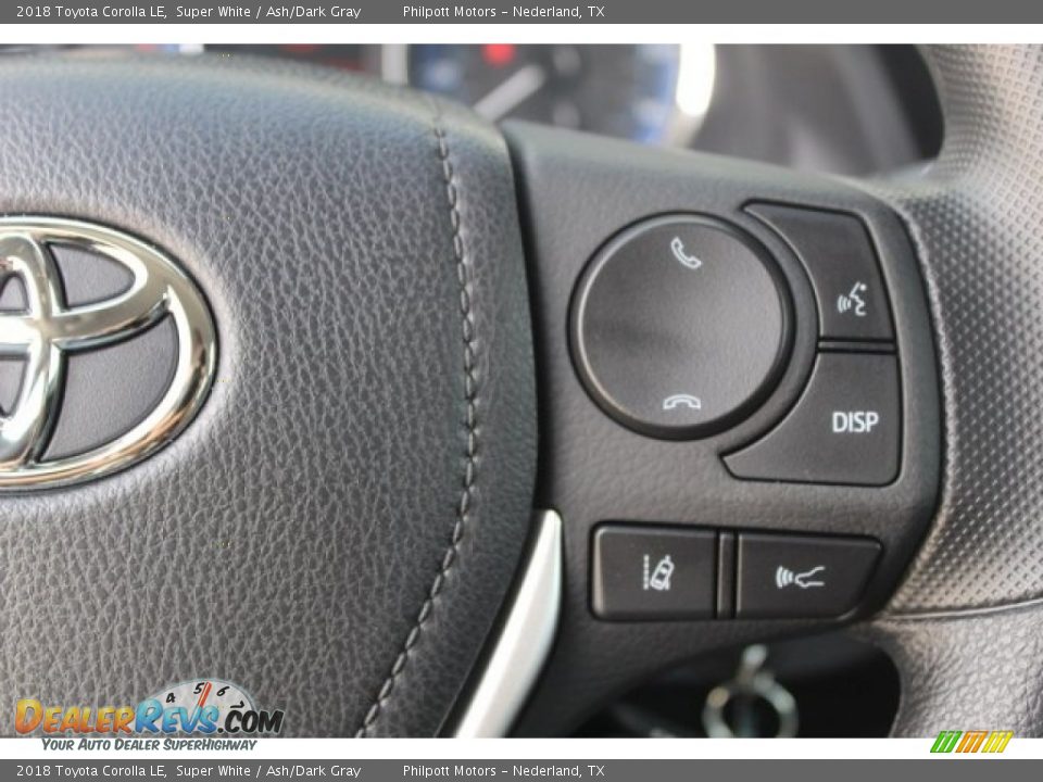 2018 Toyota Corolla LE Super White / Ash/Dark Gray Photo #15