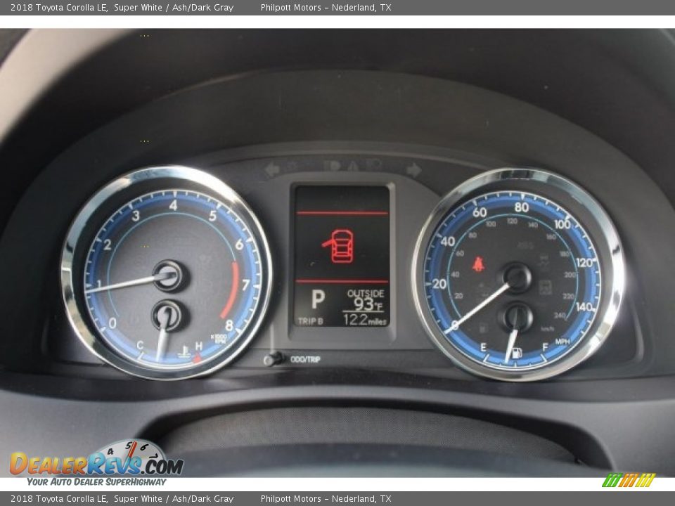 2018 Toyota Corolla LE Super White / Ash/Dark Gray Photo #16