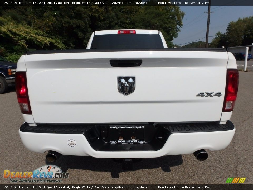 2012 Dodge Ram 1500 ST Quad Cab 4x4 Bright White / Dark Slate Gray/Medium Graystone Photo #3