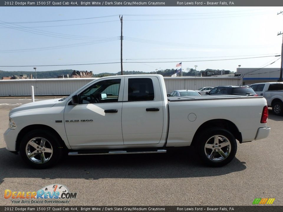 2012 Dodge Ram 1500 ST Quad Cab 4x4 Bright White / Dark Slate Gray/Medium Graystone Photo #5