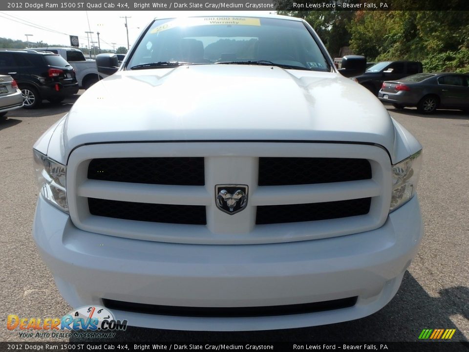 2012 Dodge Ram 1500 ST Quad Cab 4x4 Bright White / Dark Slate Gray/Medium Graystone Photo #7