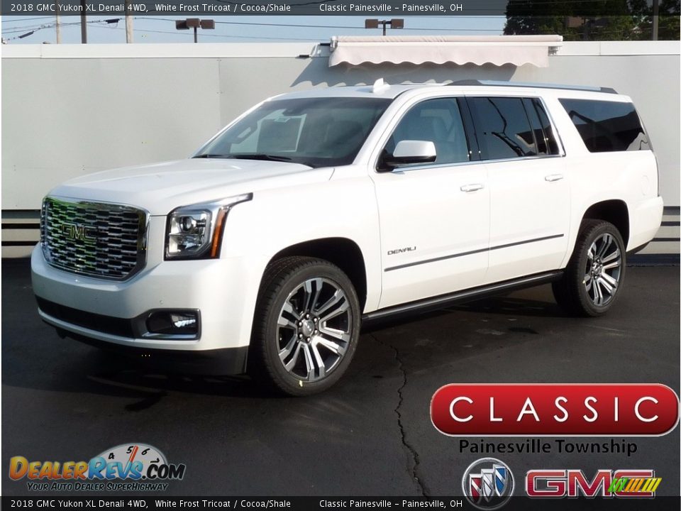 2018 GMC Yukon XL Denali 4WD White Frost Tricoat / Cocoa/Shale Photo #1