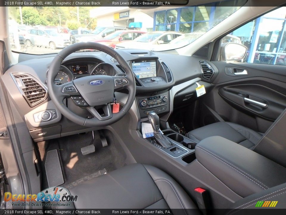 Charcoal Black Interior - 2018 Ford Escape SEL 4WD Photo #13
