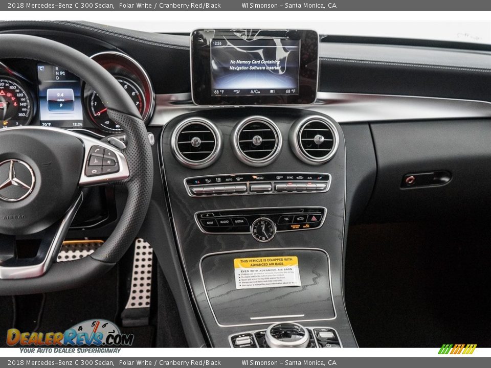 2018 Mercedes-Benz C 300 Sedan Polar White / Cranberry Red/Black Photo #5