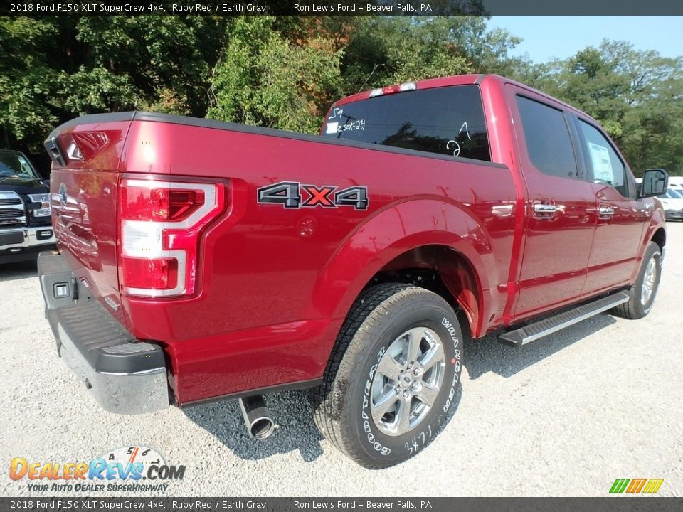 2018 Ford F150 XLT SuperCrew 4x4 Ruby Red / Earth Gray Photo #2