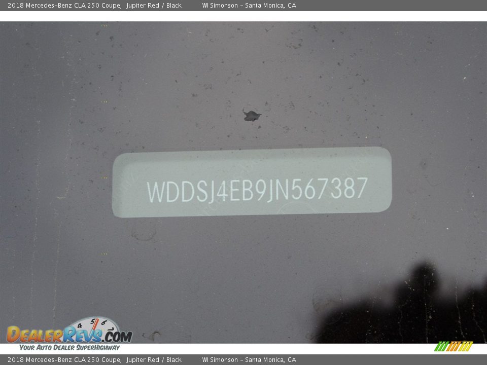 2018 Mercedes-Benz CLA 250 Coupe Jupiter Red / Black Photo #10