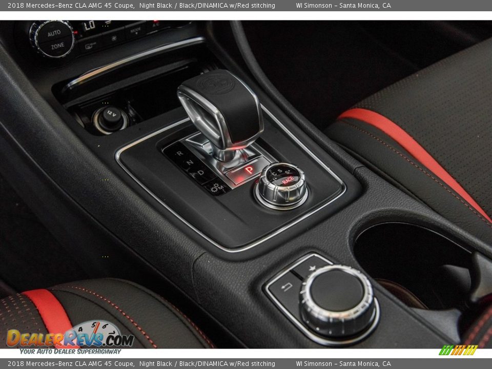 2018 Mercedes-Benz CLA AMG 45 Coupe Night Black / Black/DINAMICA w/Red stitching Photo #7