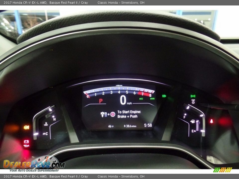 2017 Honda CR-V EX-L AWD Basque Red Pearl II / Gray Photo #11