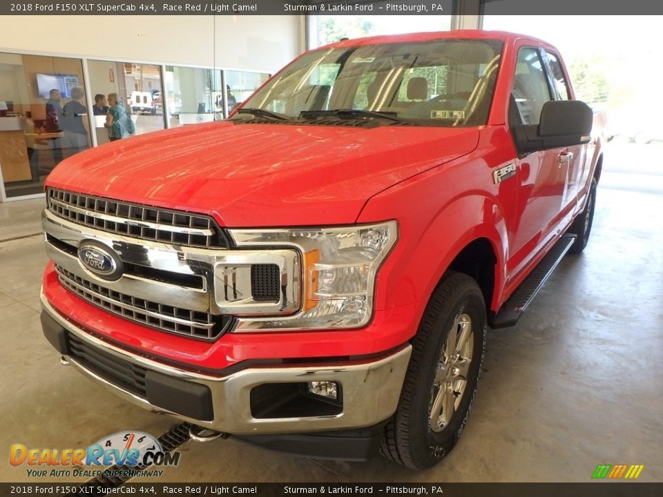 2018 Ford F150 XLT SuperCab 4x4 Race Red / Light Camel Photo #4