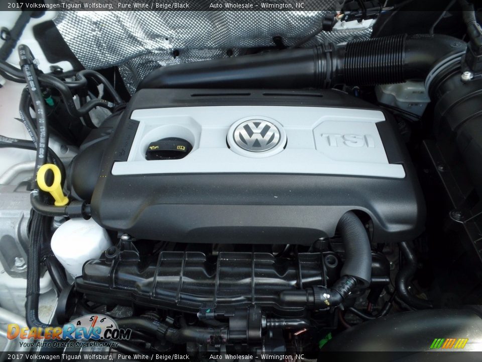 2017 Volkswagen Tiguan Wolfsburg Pure White / Beige/Black Photo #6