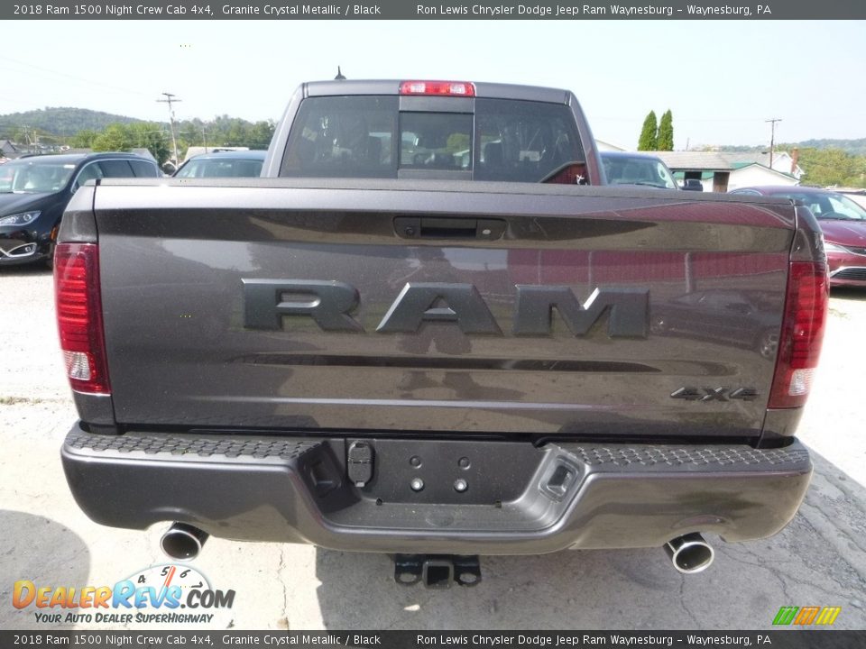 2018 Ram 1500 Night Crew Cab 4x4 Granite Crystal Metallic / Black Photo #4