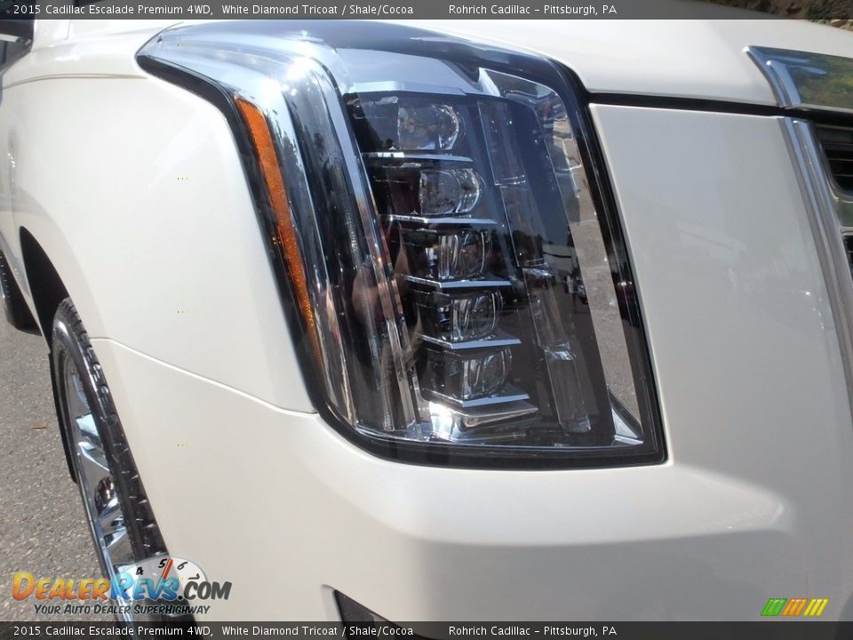 2015 Cadillac Escalade Premium 4WD White Diamond Tricoat / Shale/Cocoa Photo #10
