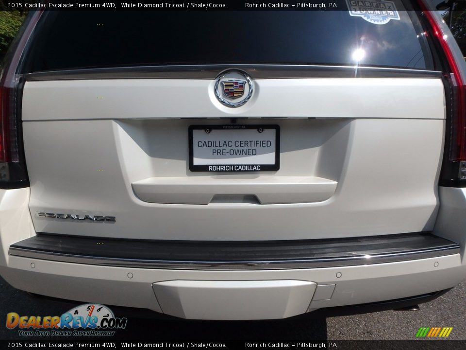 2015 Cadillac Escalade Premium 4WD White Diamond Tricoat / Shale/Cocoa Photo #13