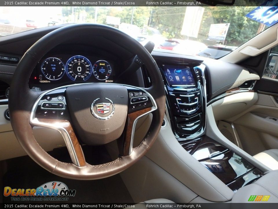 2015 Cadillac Escalade Premium 4WD White Diamond Tricoat / Shale/Cocoa Photo #16