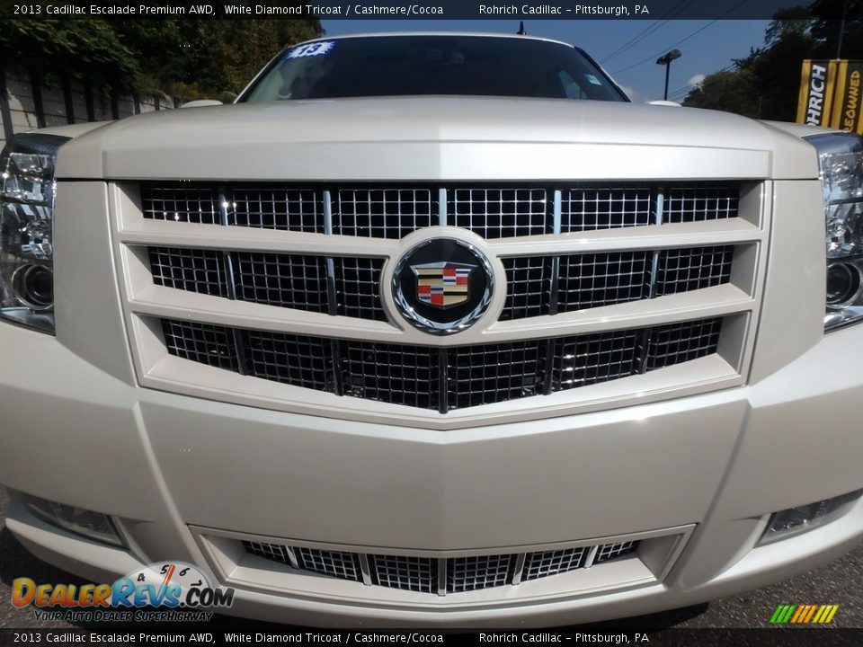 2013 Cadillac Escalade Premium AWD White Diamond Tricoat / Cashmere/Cocoa Photo #9