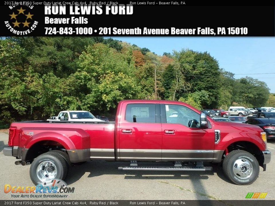 2017 Ford F350 Super Duty Lariat Crew Cab 4x4 Ruby Red / Black Photo #1