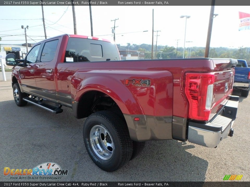 2017 Ford F350 Super Duty Lariat Crew Cab 4x4 Ruby Red / Black Photo #4