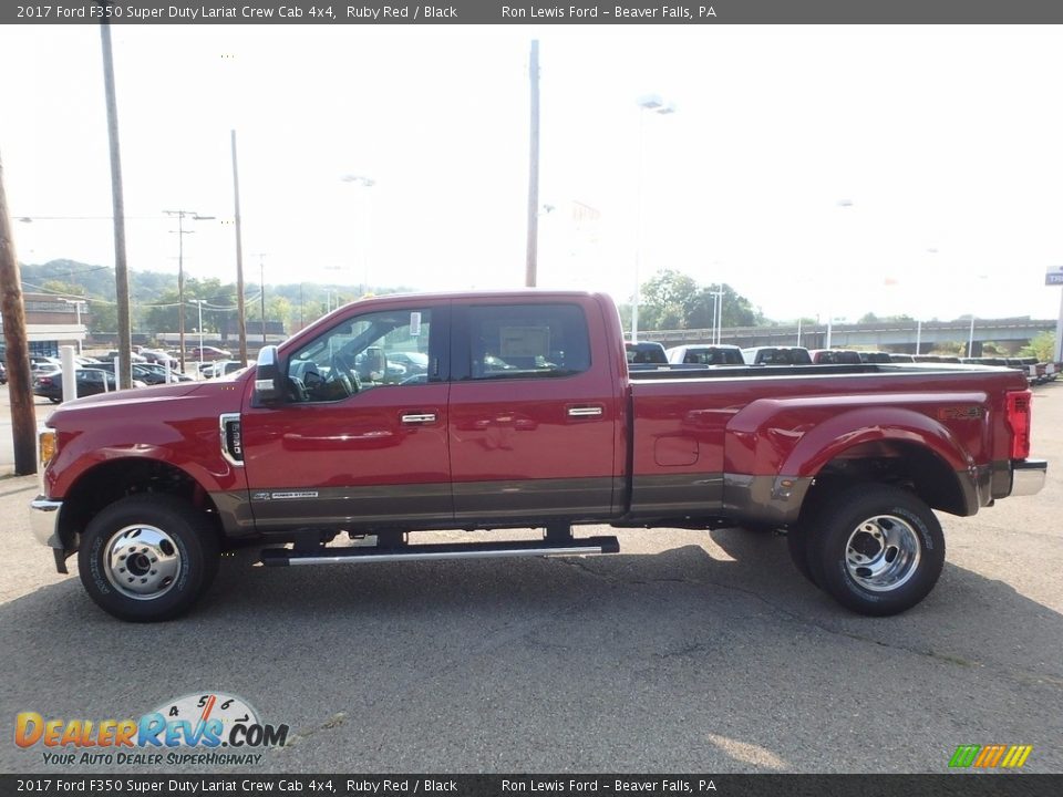 2017 Ford F350 Super Duty Lariat Crew Cab 4x4 Ruby Red / Black Photo #5
