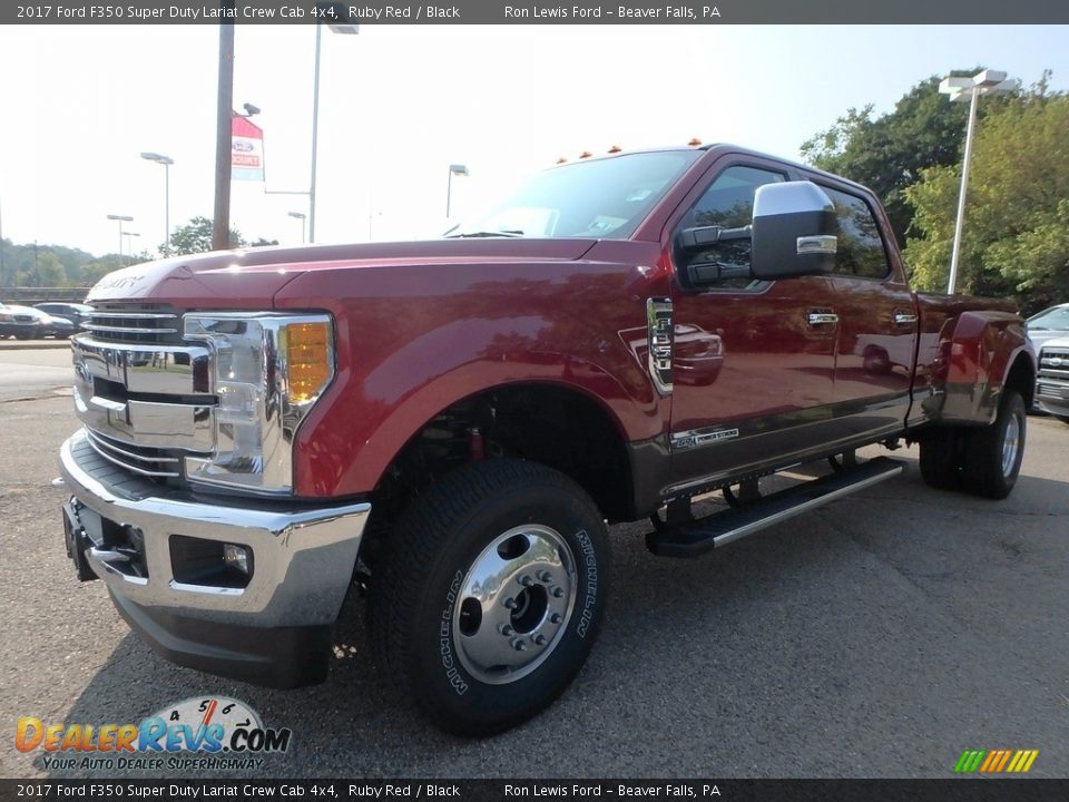 2017 Ford F350 Super Duty Lariat Crew Cab 4x4 Ruby Red / Black Photo #6