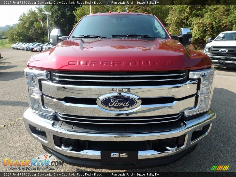 2017 Ford F350 Super Duty Lariat Crew Cab 4x4 Ruby Red / Black Photo #7