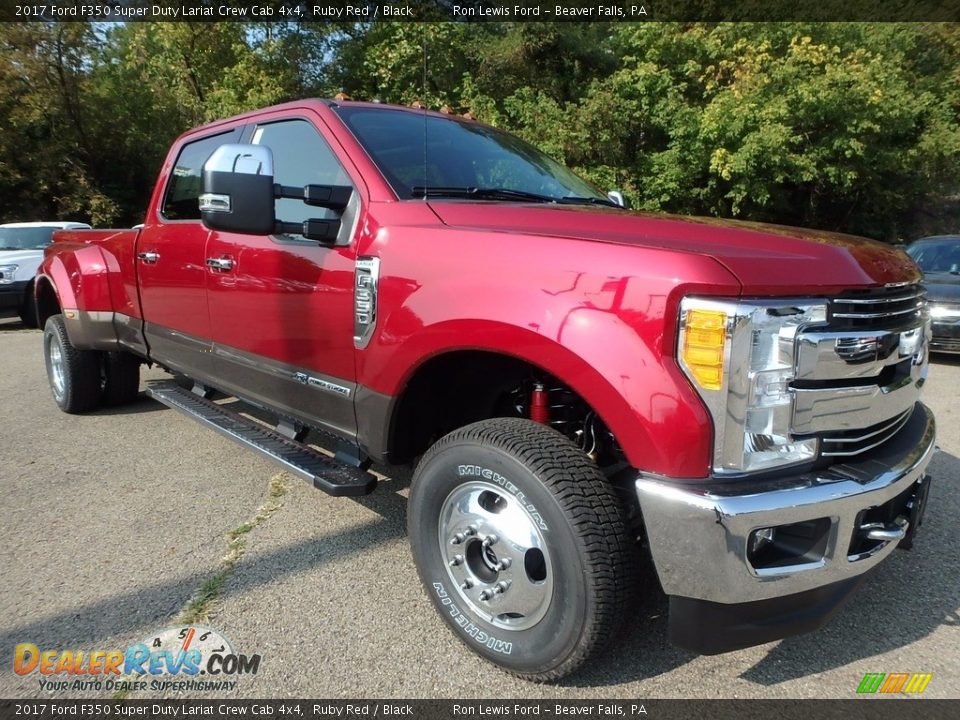 2017 Ford F350 Super Duty Lariat Crew Cab 4x4 Ruby Red / Black Photo #8