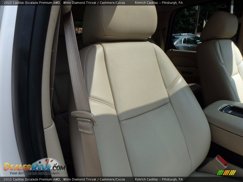 2013 Cadillac Escalade Premium AWD White Diamond Tricoat / Cashmere/Cocoa Photo #19