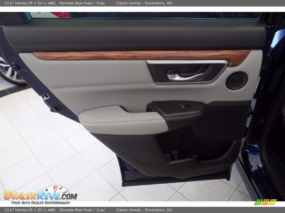 2017 Honda CR-V EX-L AWD Obsidian Blue Pearl / Gray Photo #6