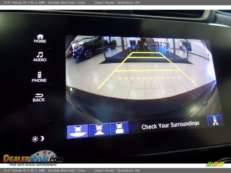 2017 Honda CR-V EX-L AWD Obsidian Blue Pearl / Gray Photo #12