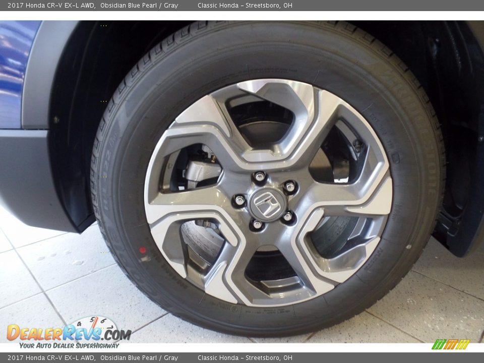 2017 Honda CR-V EX-L AWD Obsidian Blue Pearl / Gray Photo #15