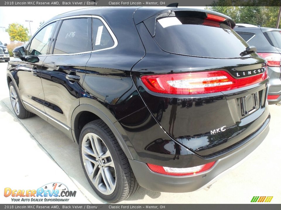 2018 Lincoln MKC Reserve AWD Black Velvet / Ebony Photo #3