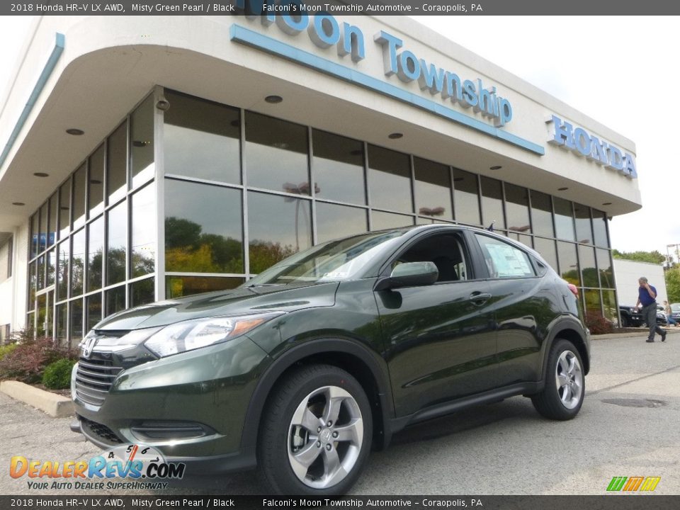2018 Honda HR-V LX AWD Misty Green Pearl / Black Photo #1