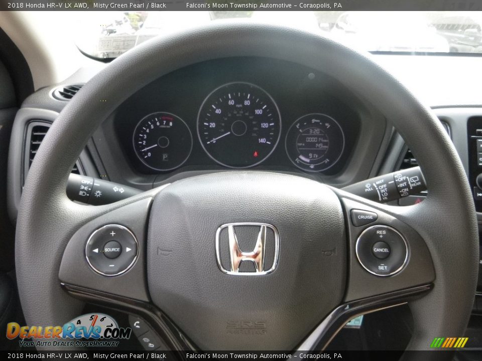 2018 Honda HR-V LX AWD Misty Green Pearl / Black Photo #13