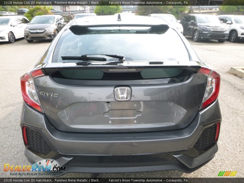 2018 Honda Civic EX Hatchback Polished Metal Metallic / Black Photo #3