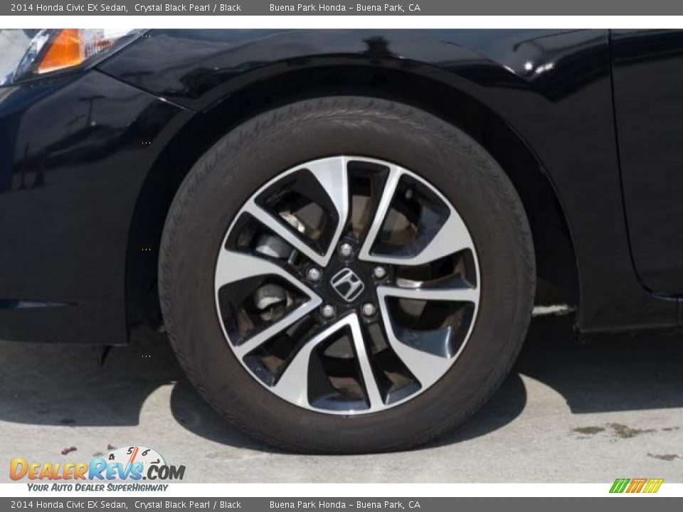 2014 Honda Civic EX Sedan Crystal Black Pearl / Black Photo #27