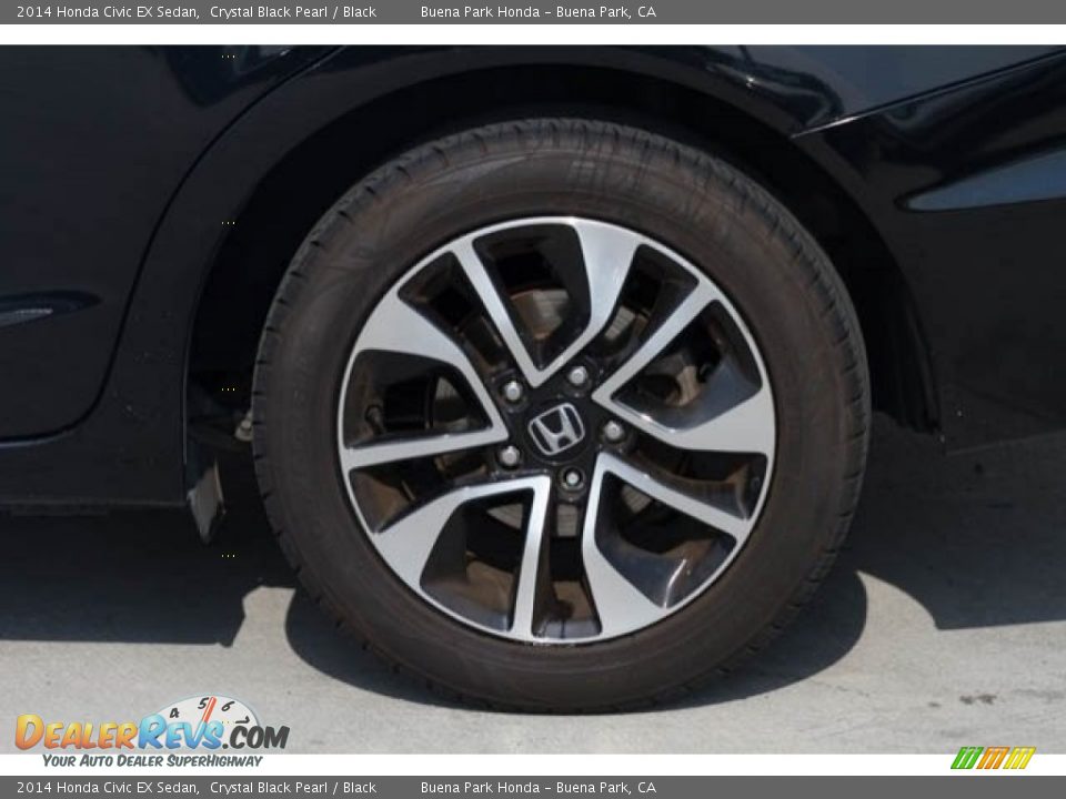 2014 Honda Civic EX Sedan Crystal Black Pearl / Black Photo #28